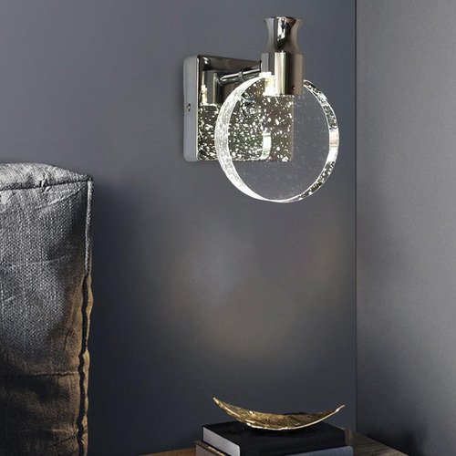 Lámpara De Pared Nórdica Con Luz Led, Aplique De Cristal