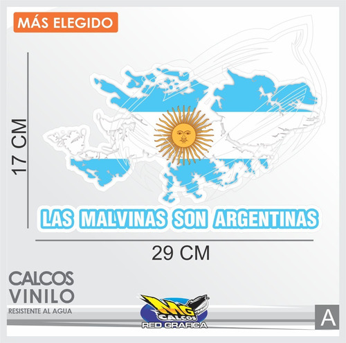 Calcomanía Malvinas Argentinas Heroes
