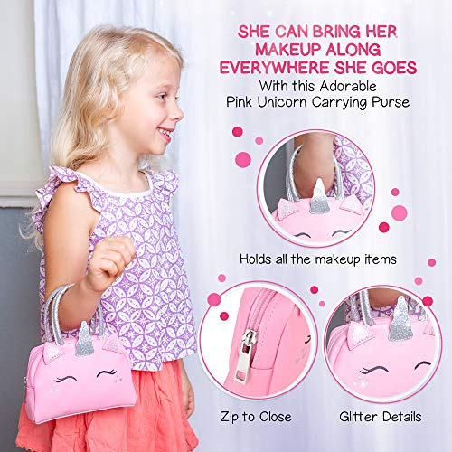 Maquillaje Para Niñas Con Accesorios Con Bolso De Unicornio