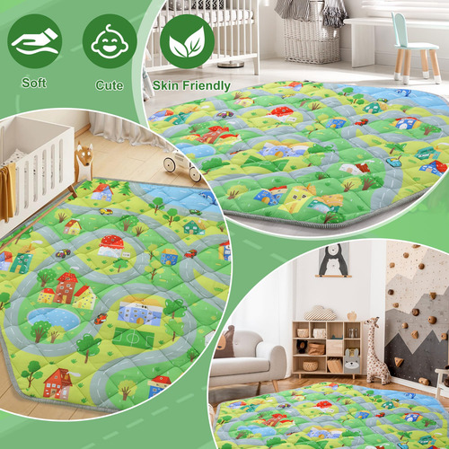 Tapete Hexagonal Suave Para Corralito De Juego Lavable