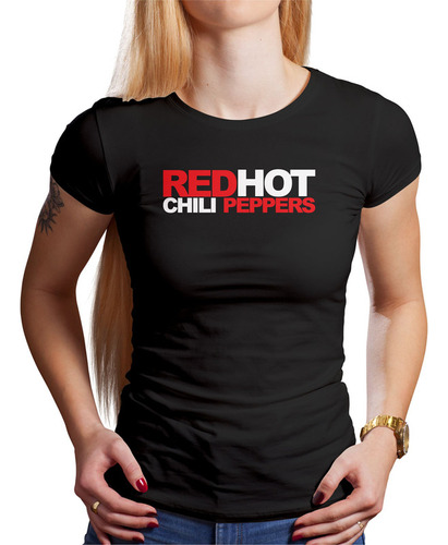 Polo Dama Red Hot Chili Peppers Text (d0764 Boleto.store)