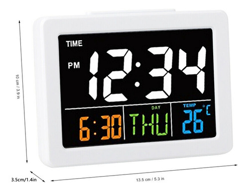 Reloj Despertador Electrónico De Escritorio Lcd Con Pantalla