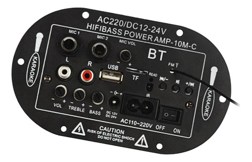 8 /10  Placa Amplificadora Bluetooth Usb Rádio Fm Monofone