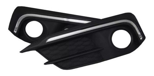 Imagem 4 de 6 de Moldura Farol Milha Com Luz Diurna Drl Led Civic G10 17 A 19