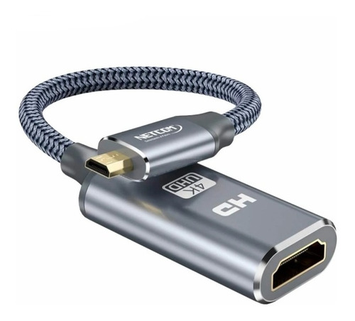 Adaptador Micro Hdmi Macho A Hdmi Hembra Ultra Hd 4k Netcom