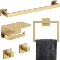 Comprar Juego De Accesorios De Baño De Acero Inoxidable Con Estante