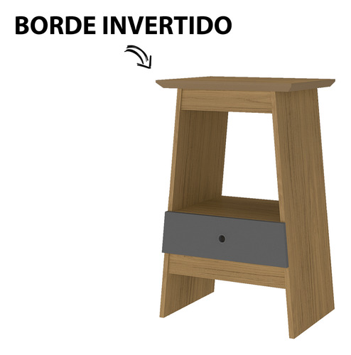 M. Lateral Bertolini Eden 2 Nichos 1 Cajón - Roble Grafito