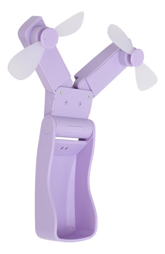 Ventilador Plegable De Doble Cabezal, Portátil, De Mano, Rec