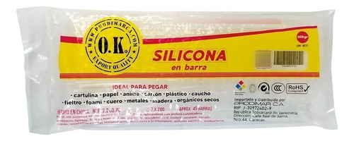 Silicon En Barra Gruesas Y Delgadas 30cm Por Paquete