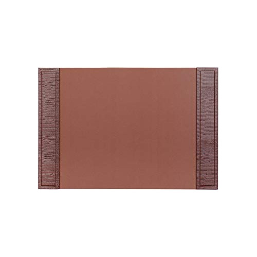 Crocodile Embossed Leather Desk Pad, 25.5 X 17.25, Brow...