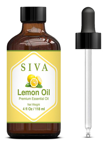 Siva Aceite Esencial De Limón De 4 Onzas (4.0 Fl Oz) Aceit.