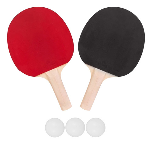 Set Ping Pong Tenis Mesa 2 Paletas + 3 Pelotas