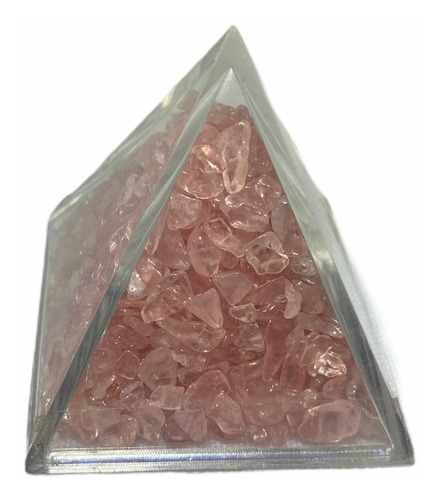 Pirámide En Plástico Con Cuarzos 