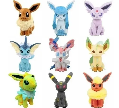 Peluches eevee sales y sus evoluciones