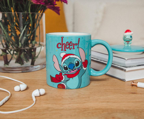 Caneca De Cerâmica Silver Buffalo Disney Lilo & Stitch Com T