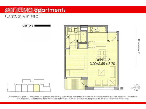 Imagen 5 de 30 de San Telmo - Departamento En Venta De 1 Ambiente Apto Profesional - En Construcción