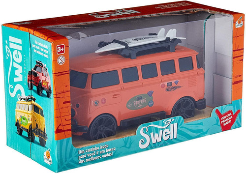 Carro Kombi Sweel 20cm C/acess. Plast Color Orange Toys