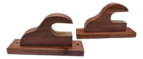 Juego De Cortineros De Madera Cedro Natural Barnizado 2pz Modelo 3 Cedro Nacional Barnizado