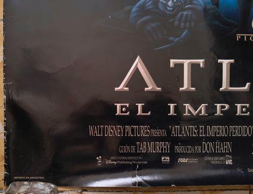 Póster Original Cine Disney Atlantis Ver Final (Usado)