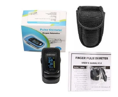 Pulso Oxímetro Curva Original Adultos Niños + Estuche +pilas