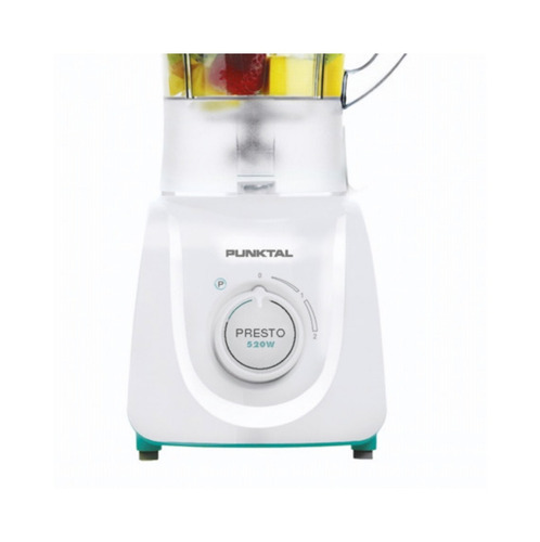 Imagen 3 de 3 de Licuadora Punktal PK-287 LI 1.5 L blanca con jarra de plástico 220V