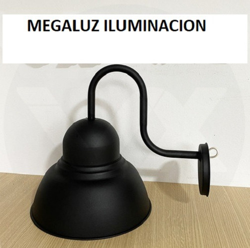 Imagen 3 de 4 de Aplique Pared Galponero Vintage Sombrero Apto Led Ap-130