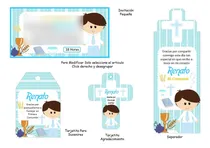 Comprar Kit Imprimible Editable Comunión Nene Candy Bar