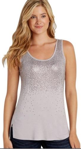 Blusa Dama Talla Xl Maurices Sequin Spray Stretch Tank Top