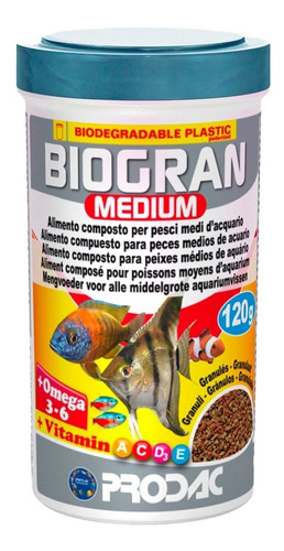 Ração Prodac Biogran Medium 120g - Alimento Para Peixe