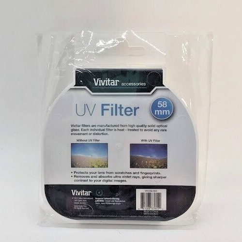Vivitar Uv Filter Uv58 58mm 1-piece Camera Lens Filter - Ccq