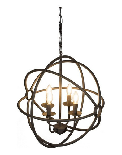 Lampara Colgante Candelabro Atomo 4 Luces Iluminacion Deco