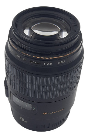 Lente Objetiva Canon Ef 100mm Macro F/2.8 L Usm Usada Linda Canon Ef Preto