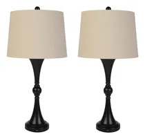 Comprar Lavish Home Juego De 2 Lámparas De Mesa  Lámparas Con .