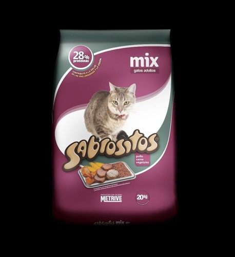 Sabrositos Mix Gato Adulto Sabor Carne Y Pollo X 10 Kg