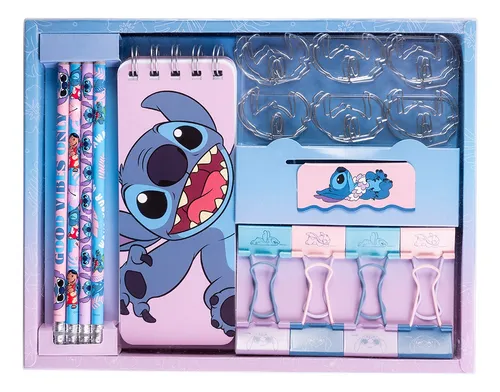 Set De Oficina Mooving Stitch - Binder Clips Libreta Lapices