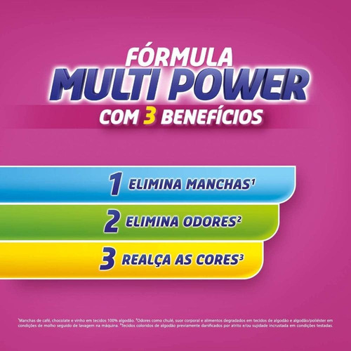 Imagem 2 de 5 de Tira Manchas Em Pó Oxi Action Pink Refil Econ Vanish 2,5 Kg