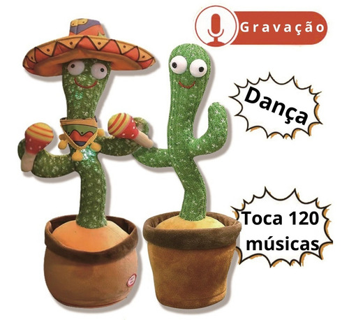 Caquito Repete A Fala, Dança E Toca Música Bluetooth Led