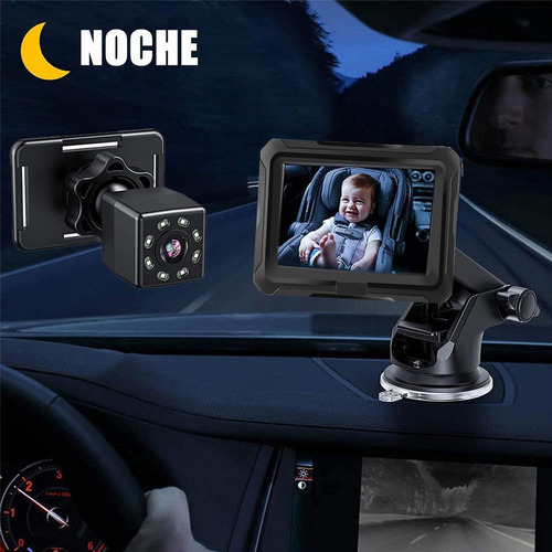 Cámara Coche Bebé Asiento Trasero 1080p Con Visión Nocturna
