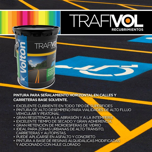 Pintura P/trafico Base Solvente Volton Color Rosa Cub19l