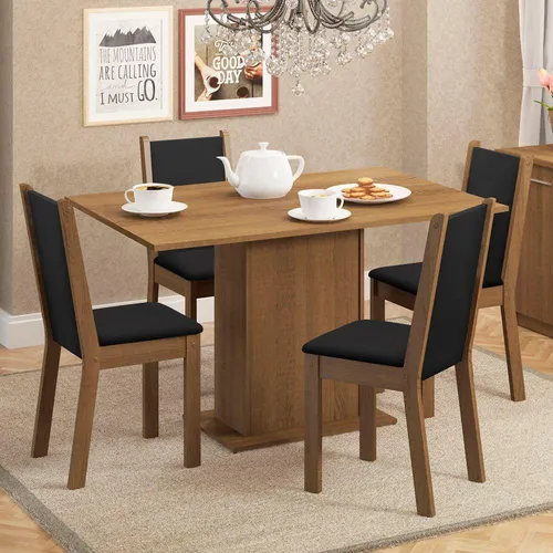 comprar Juego Comedor con Mesa Rectangular Madesa Talita y 4 Sillas Color Marrón\u002FNegro comprar Juego Comedor con Mesa Rectangular Madesa Talita y 4 Sillas Color Marrón\u002FNegro
