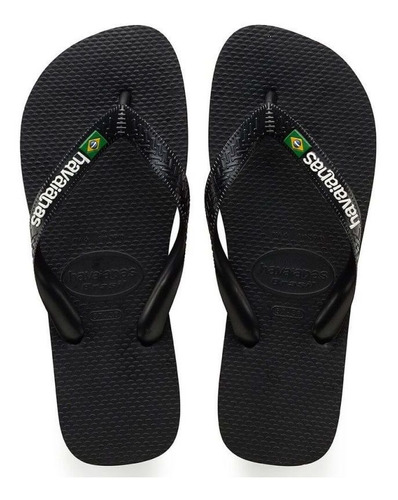 Ojotas Havaianas Brasil Logo Negro