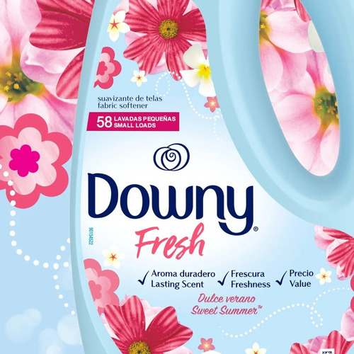 Imagen 4 de 4 de Downy Suavizante Fresh Sweet Summer 58ld 1,48lt/ 4