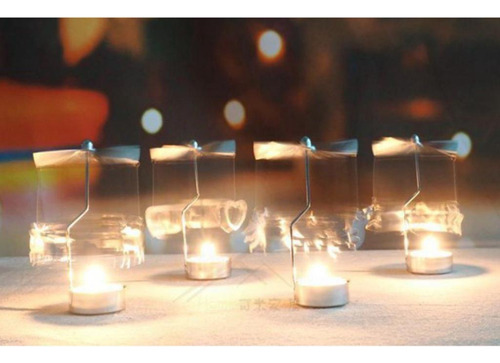 2x Decoración Navideña Candelero Giratorio Tenedor De
