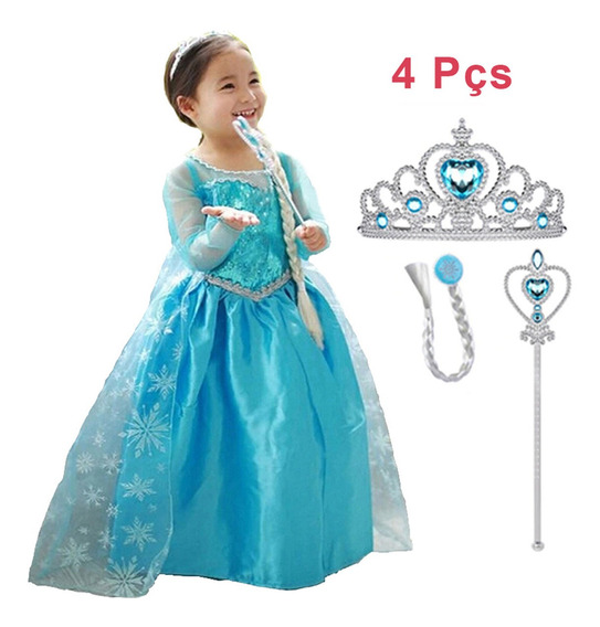 vestido de fantasia da frozen