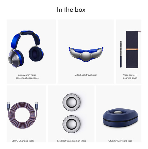 Fones De Ouvido Dyson Zone Com Cancelamento De Ruído Com Bat