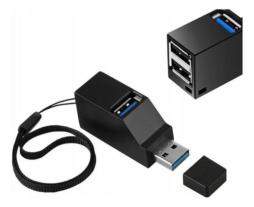 Mini Hub Usb 3 En 1 Conector Múltiple