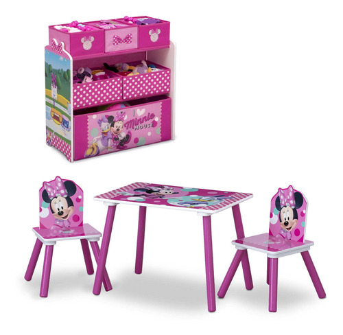 Set De 4 Piezas Solución Cuarto De Juego Disney Minnie