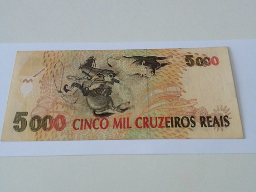 C 239 Cédula 5.000 Cruzeiros Reais 1993 Gaúcho (Usado)