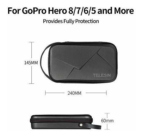 Imagen 6 de 6 de Telesin - Funda De Transporte Para Gopro Max Hero 9, 8, 7, 6