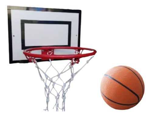  Aro Basquet N5 + Tablero Madera + Pelota Basket